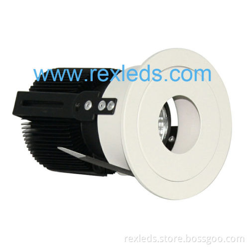 Round Ip20 Fixed Sharp Cob 4/5/6/8inch 15w Fire-rated Led Down Light Fixtures 80mm Cut Out For Shopping Mall